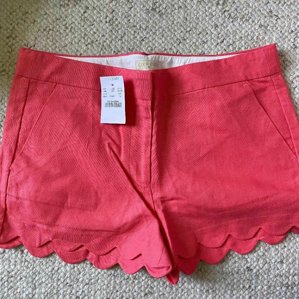 CrewCuts Bright Pink/Coral Scallop Shorts